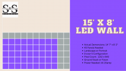 15' x 8' Modular LED Wall (45 Panels)