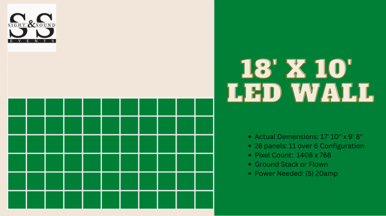 18' x 10' Modular LED Wall (66 Panels)